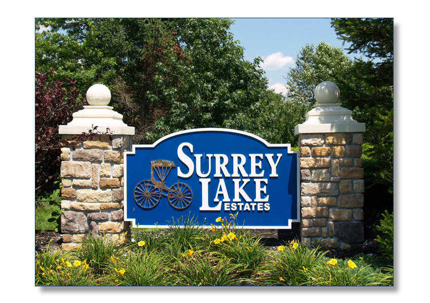 Exterior property signage for Surrey Lake